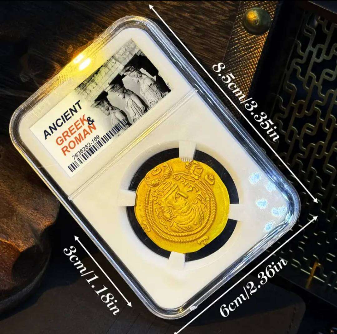 Ancient Greek Roman Sassanid Dynasty of Ancient Persia Coin New in Protective Box no1