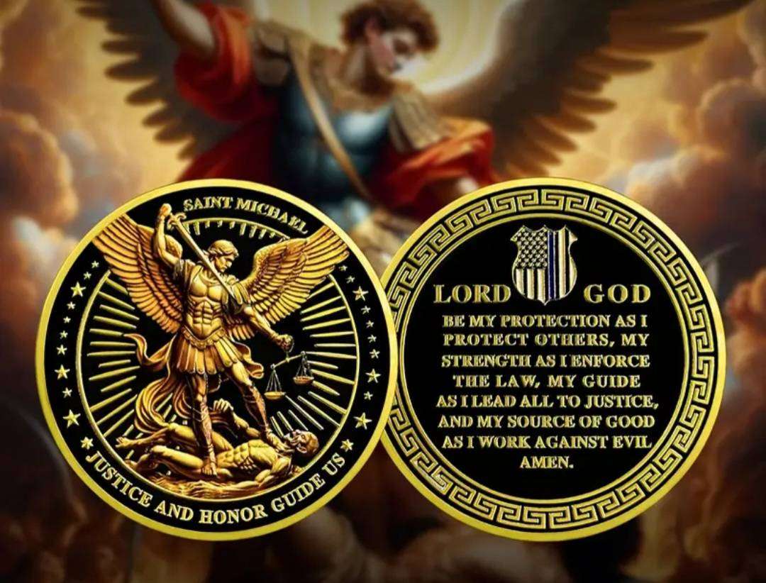 Saint Michael Police Protective Commemorative Coin "Justice & Glory  New in Capsule.