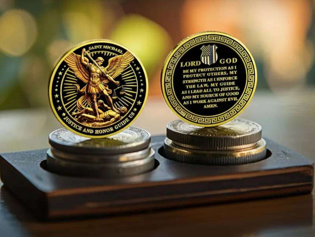 Saint Michael Police Protective Commemorative Coin "Justice & Glory  New in Capsule.