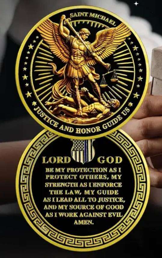 Saint Michael Police Protective Commemorative Coin "Justice & Glory  New in Capsule.
