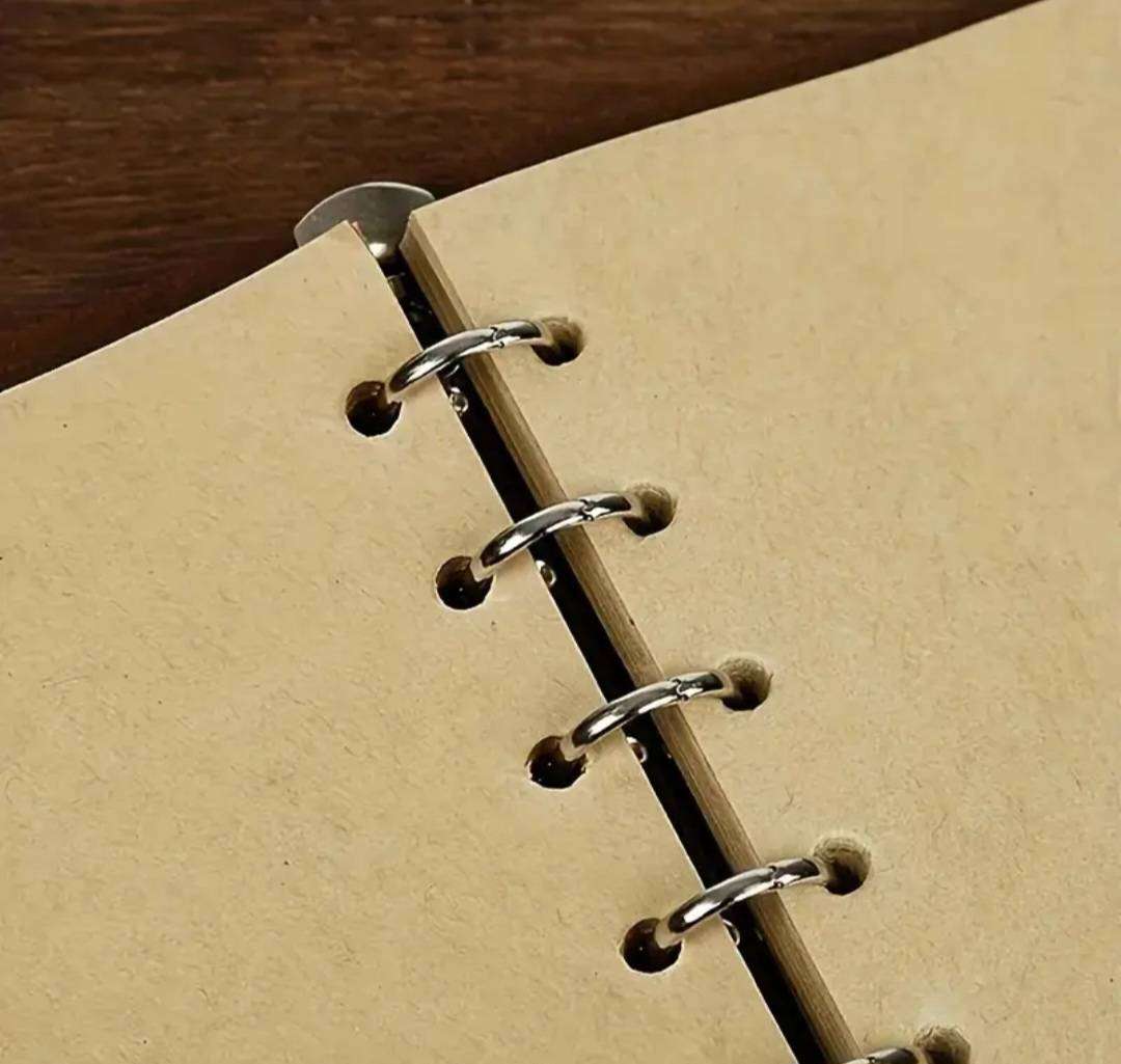 Vintage Leather Pirate Notebook A7 with 2-Black & Golden Gel Pens." Brown" New