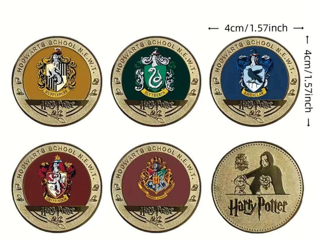 Harry Potter Official "Hai-Has" 5.pcs Series Commemorative coin Set New in Capsules