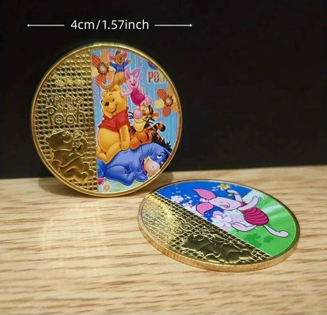 Disney 5.pcs Winnie the Pooh characters Commemorative coin Set New in Capsules