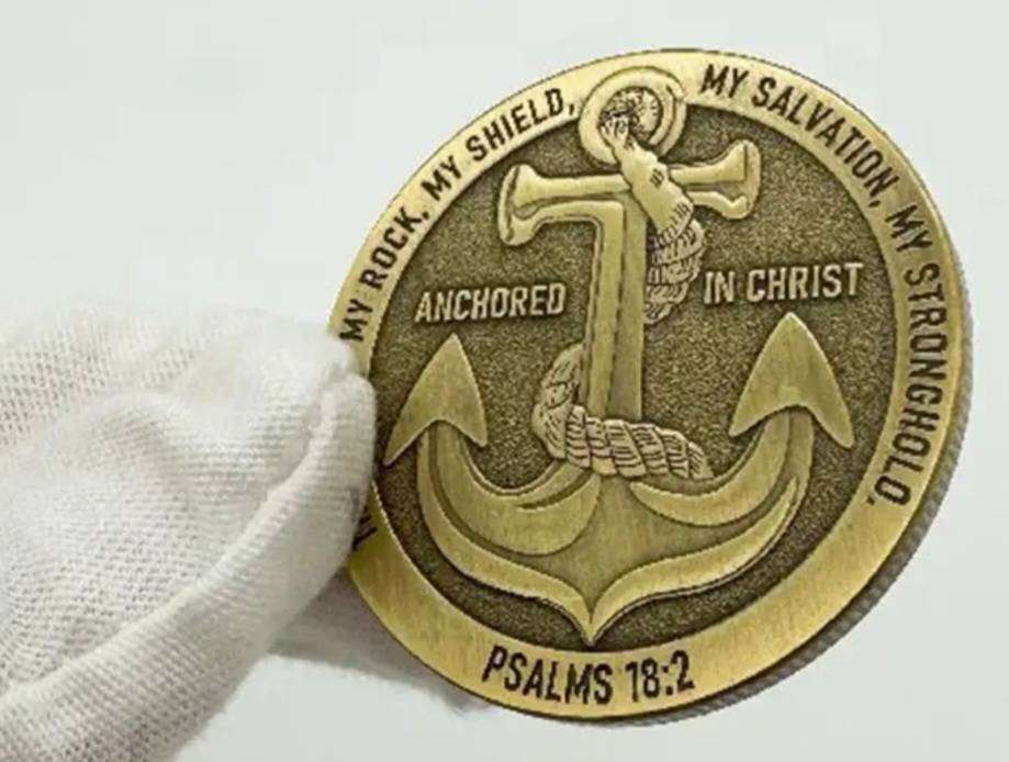 Anchored in Christ Religious Commemorative Coin New in Capsule."Psalm 18:2"