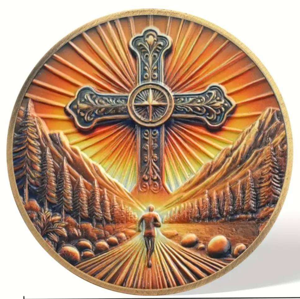 Religious "Faith"Commemorative Coin" Cross -Light" New in Capsule "Philippians 4:13
