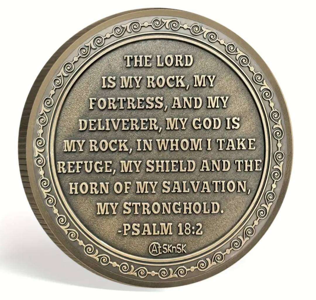 Anchor & Rock Commemorative Challenge Coin New in Capsule. "Psalm 18:2 "