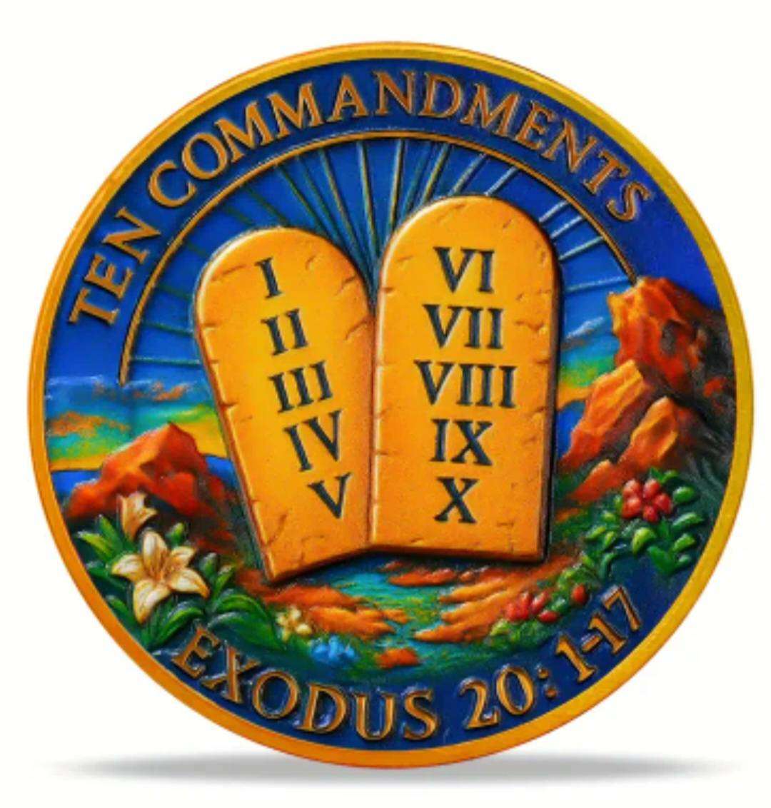 The Ten Commandments Christian Commemorative Coin.New in Capsule
