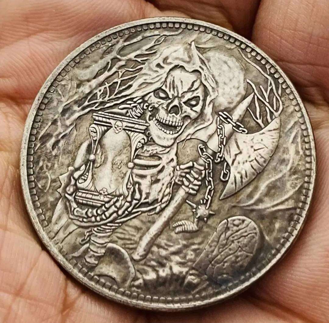 1936 Skull Commemorative coin New Crown size coin.