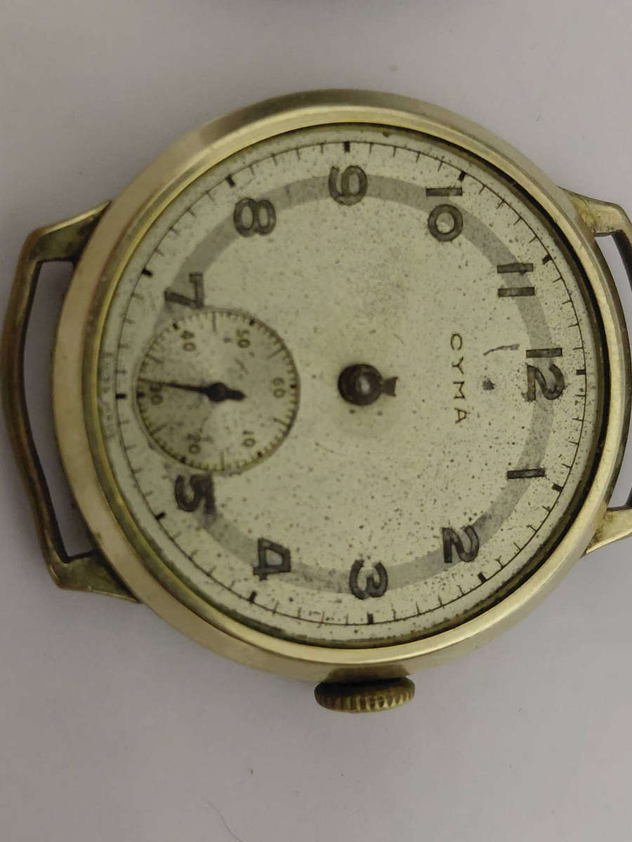 Extremely Rare vintage men's ww2 Trench watch Cyma mechanical