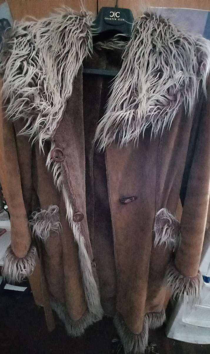 Fake fur faux winter jacket