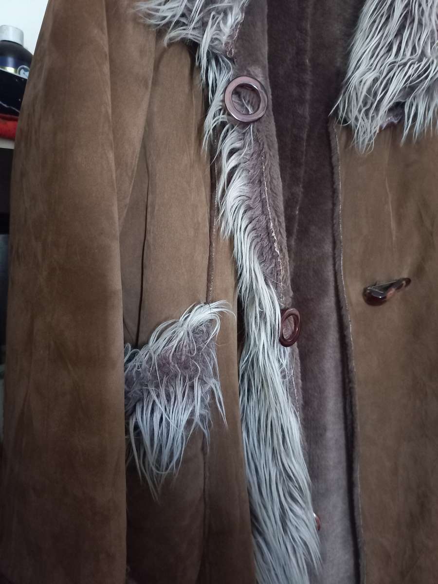 Fake fur faux winter jacket