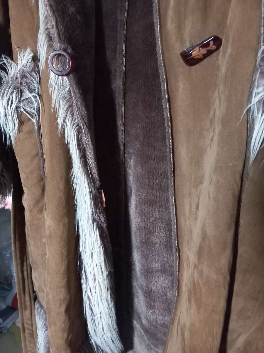 Fake fur faux winter jacket