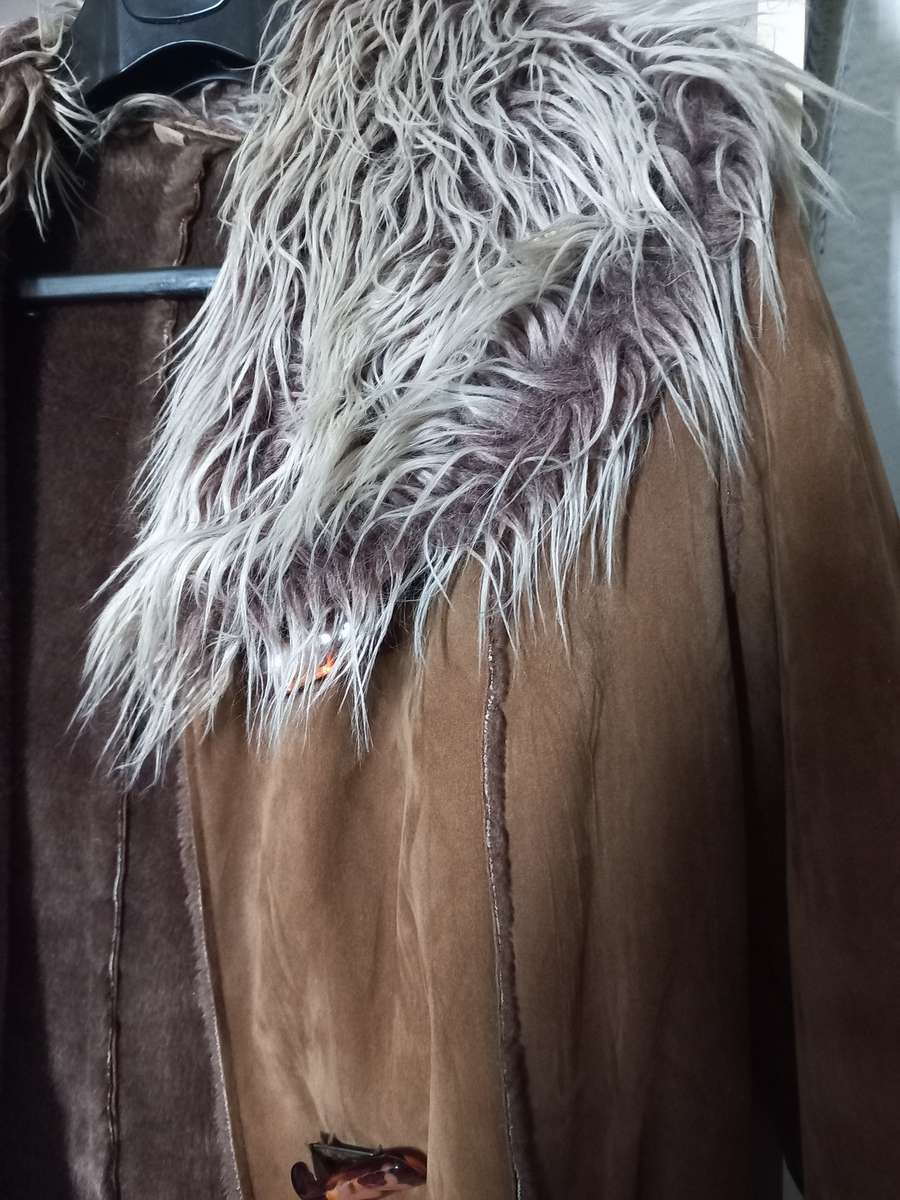 Fake fur faux winter jacket
