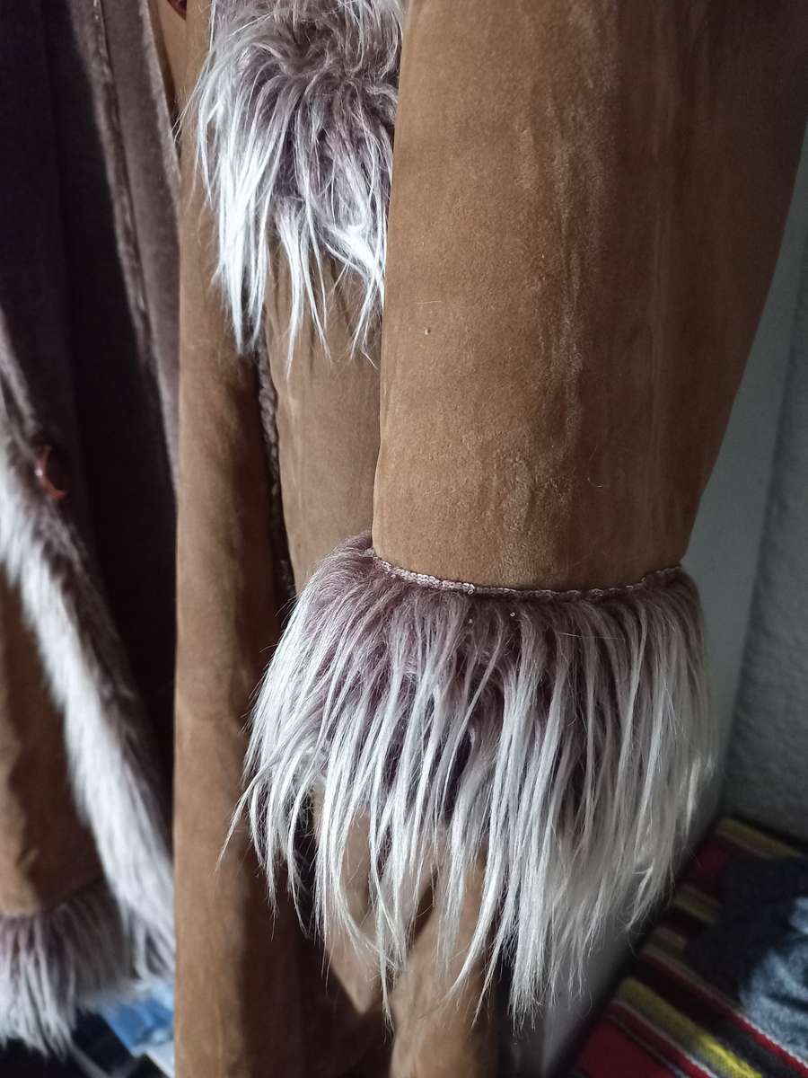 Fake fur faux winter jacket