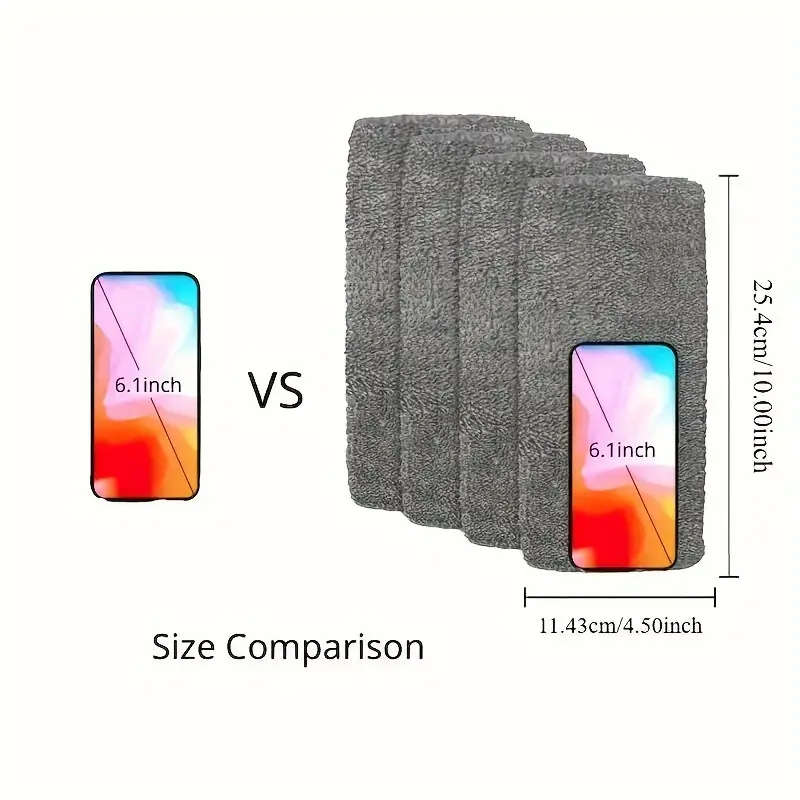 2 pcs Coral Fleece Reusable Microfiber Mop Pads