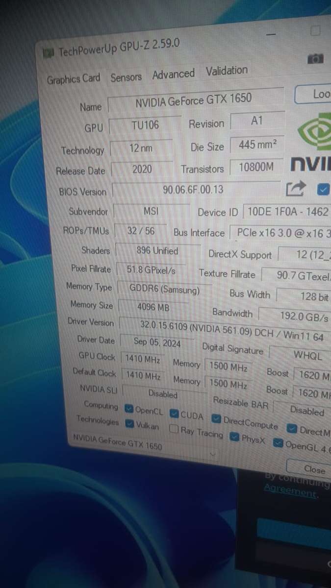 4GB NVIDIA GeForce GTX 1650 Graphics Cards