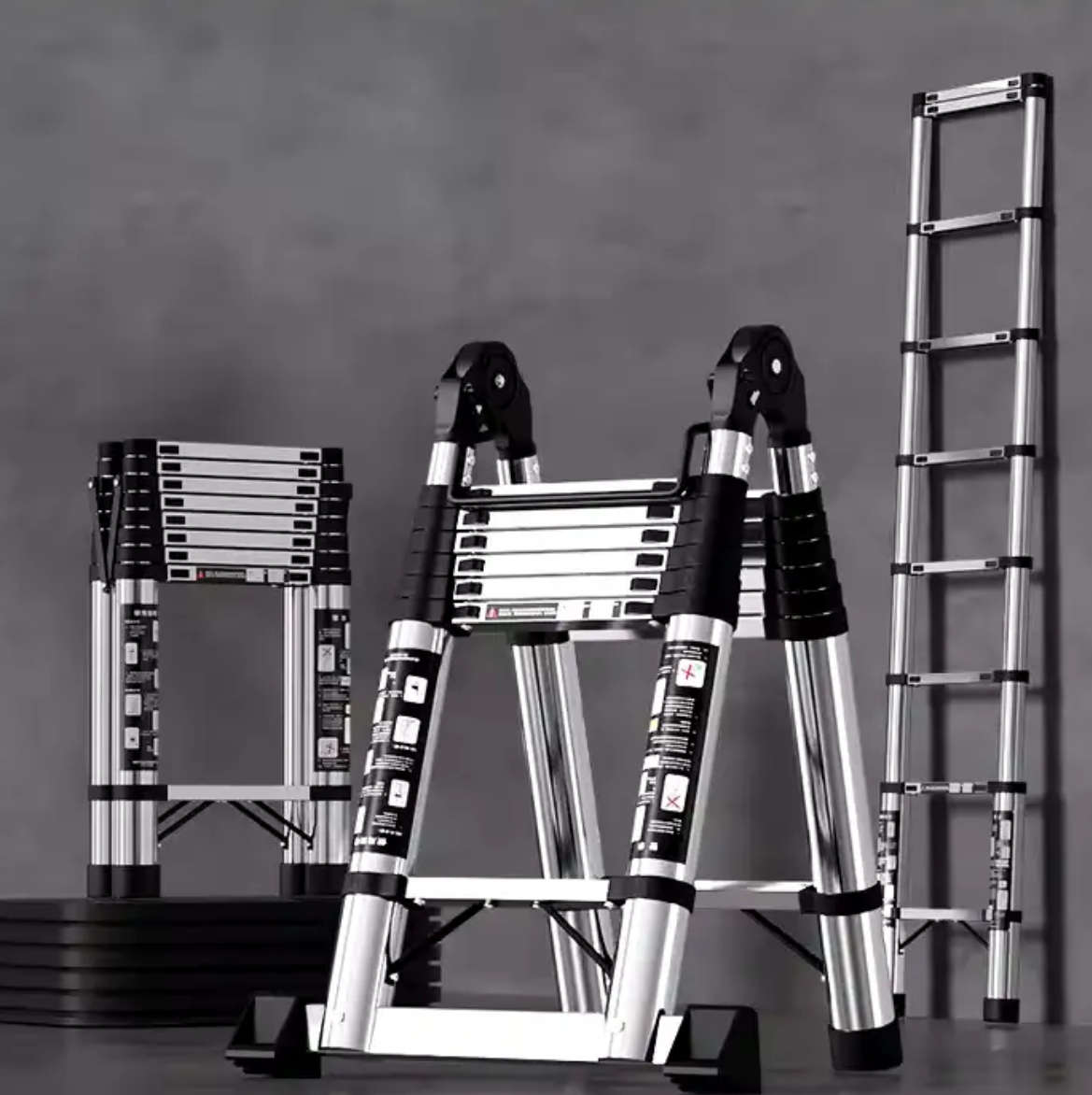 Multipurpose A-Frame Foldable Extension Telescopic Ladder 3.3M