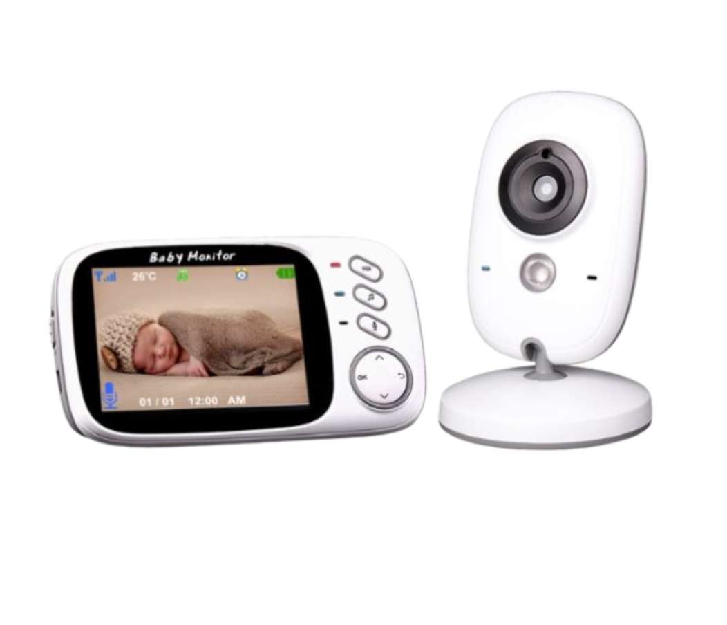 Baby Monitor with 3.2" LCD Display and Rechargeable Battery