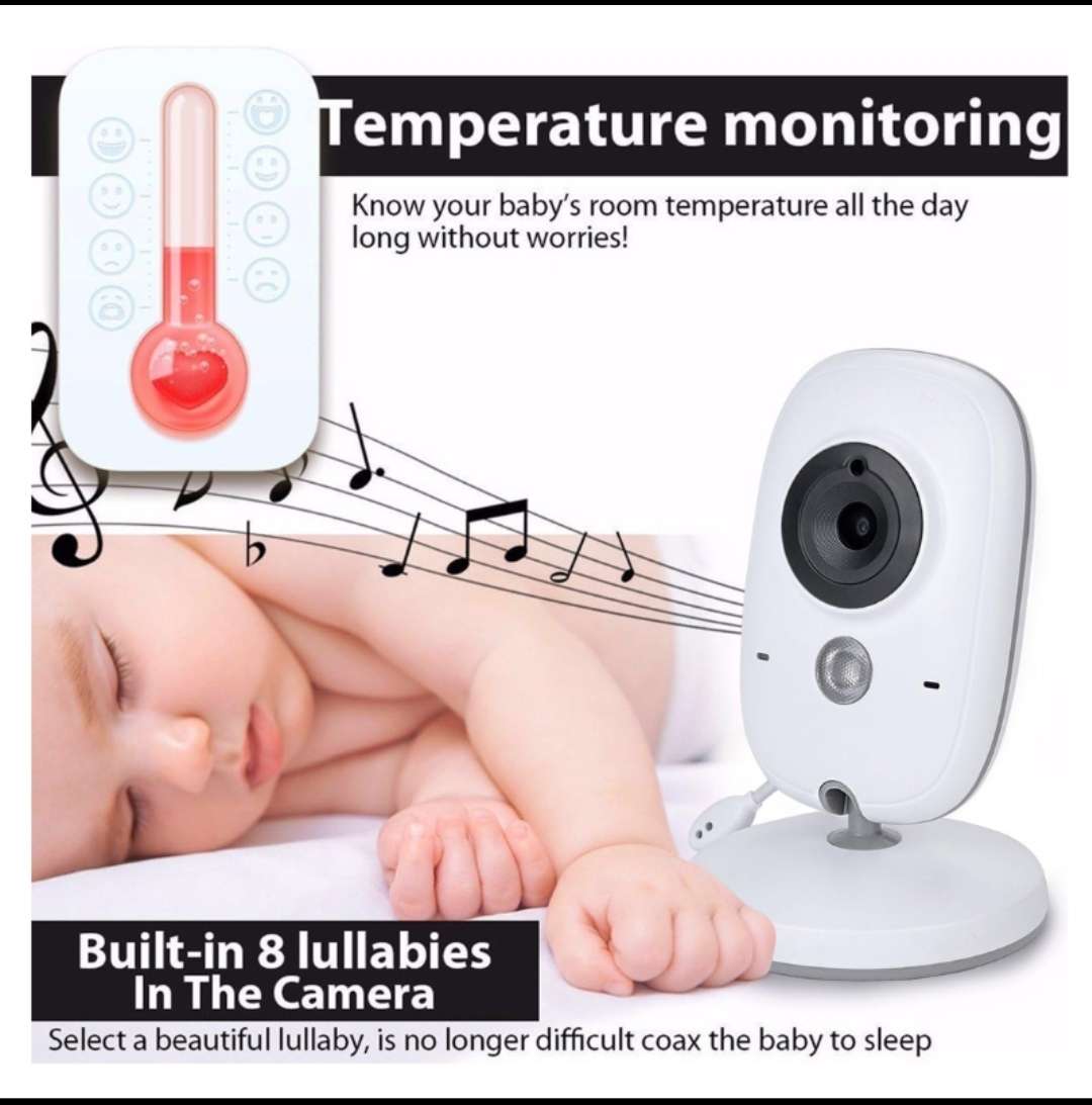 Baby Monitor with 3.2" LCD Display and Rechargeable Battery