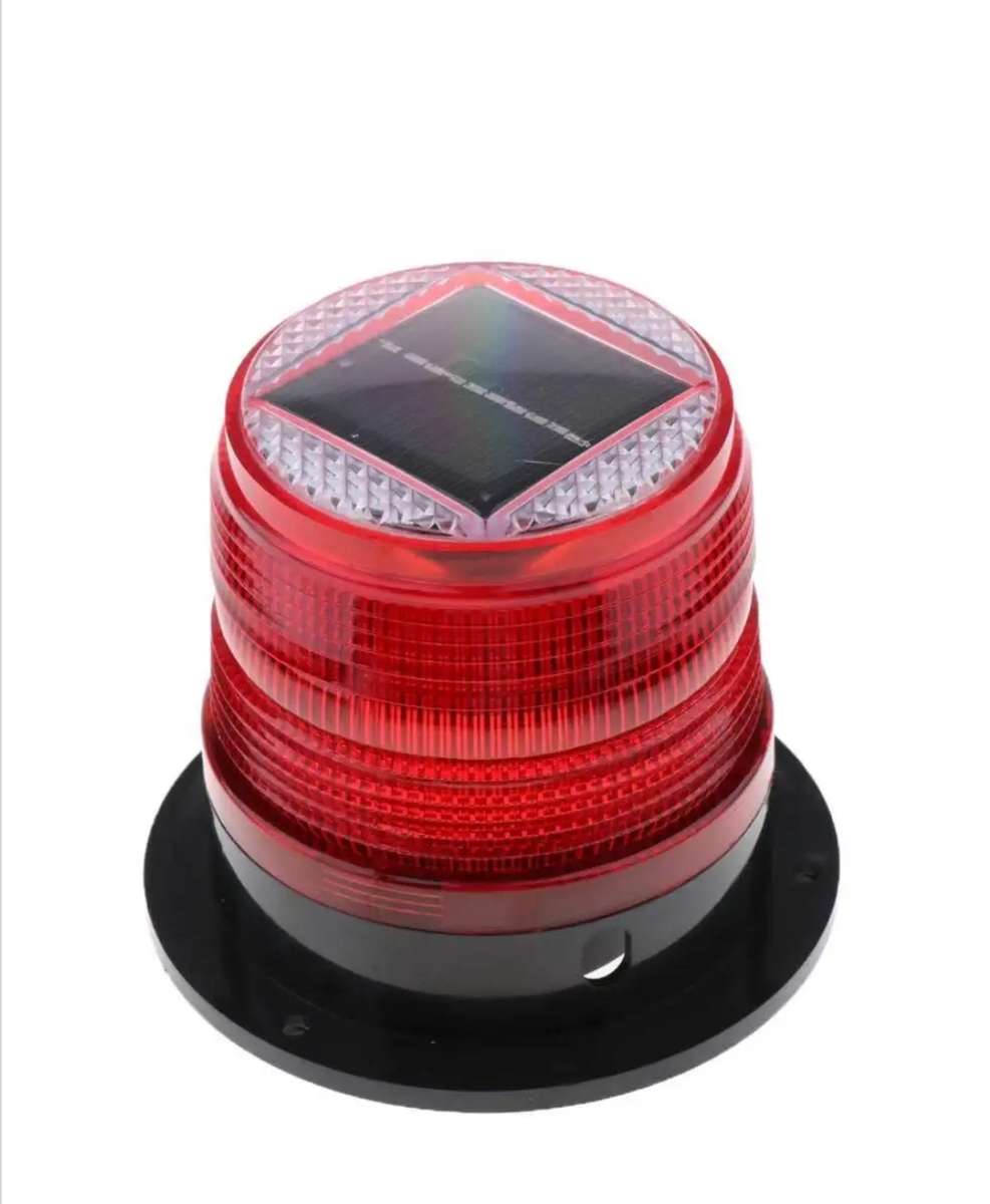Solar Magnetic LED Strobe Warning Safety Flashing Light