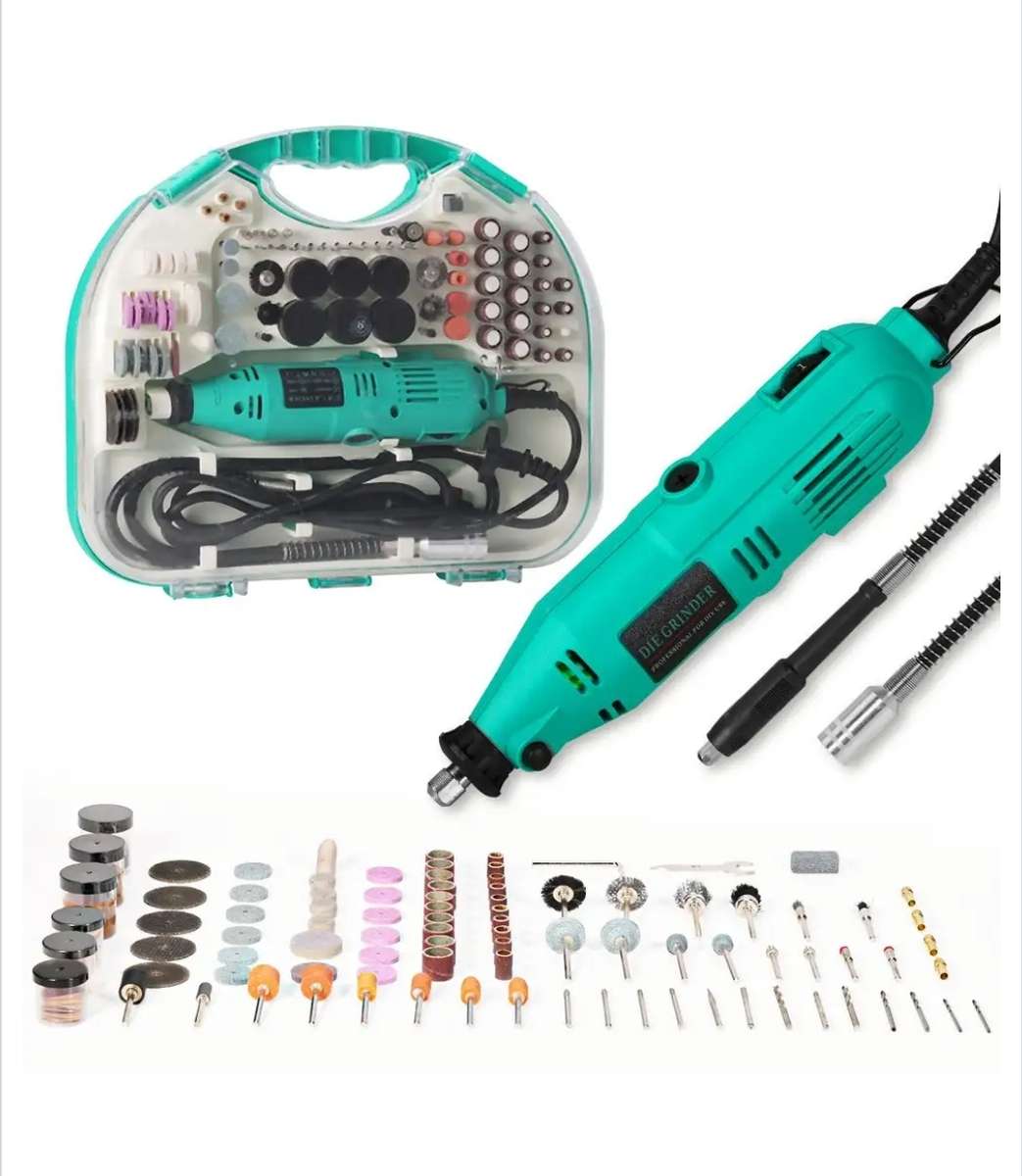 Mini Die Grinder Tool Kit 130W Rotary Tool With 211 Piece Accessories & Flexible Shaft