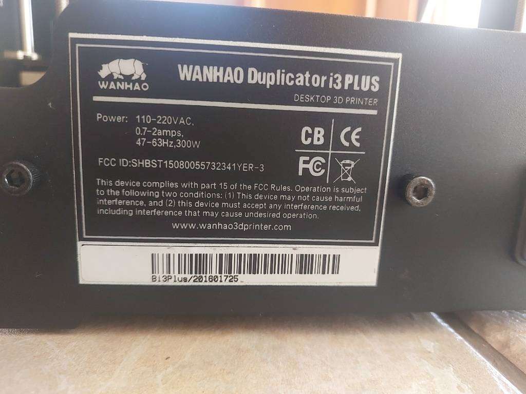 Wanhao Duplicator i3 Plus (Low Hours, ADVi3 Firmware) + 1kg ABS & Spares  Spares/Repair