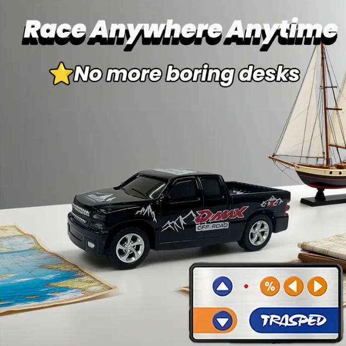 1:64 Alloy Mini RC Car | 2.4G Anti-Interference Multi-Car Racing & 3-Speed Control