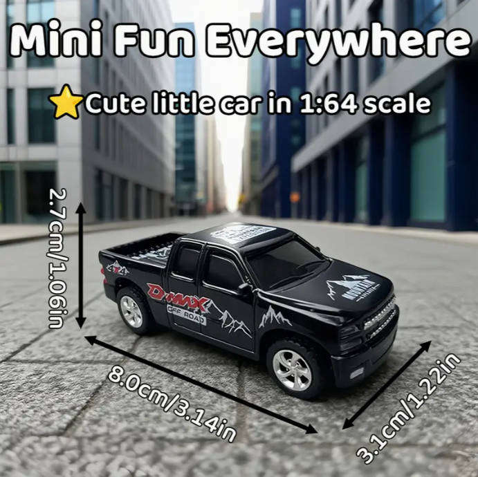 1:64 Alloy Mini RC Car | 2.4G Anti-Interference Multi-Car Racing & 3-Speed Control