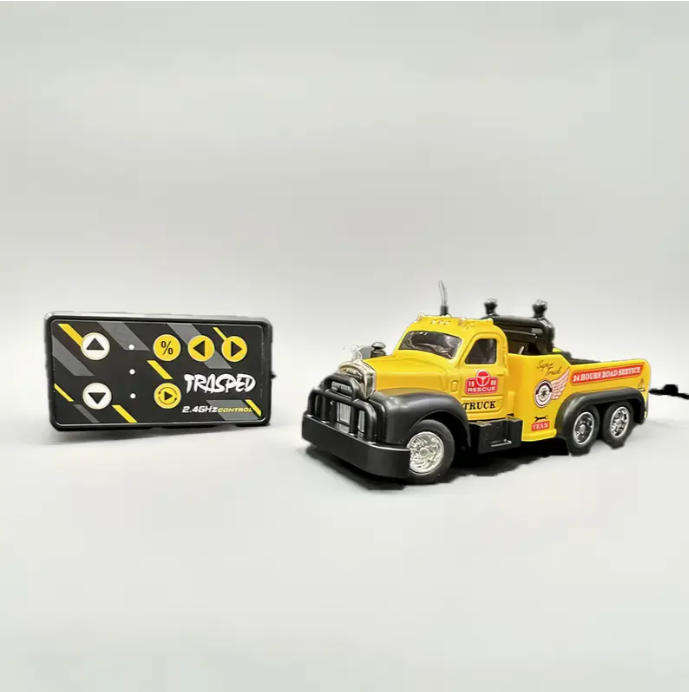 RC Alloy Remote Control Trailer Truck - 3-Speed Adjustable, 2.4G Dual-Frequency Wireless 1:64 Scale