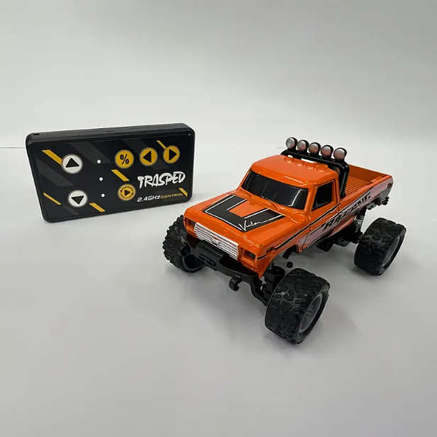 RC Remote Control car 1:64 Scale Alloy Off-Road Truck - 2.4G Car with 3-Speed LED Flashing Lights