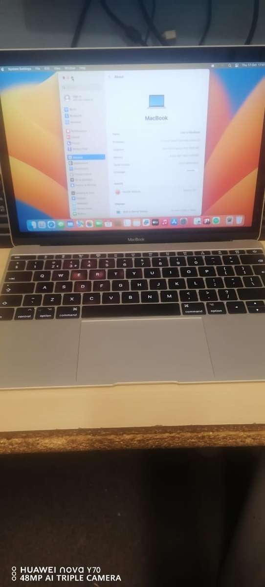 MacBook A1534 12" M3, 8GB, 256GB M.2 SSD, 1.5GB GPU, Ventura 13.7, Battery Last 10 Days, No icloud