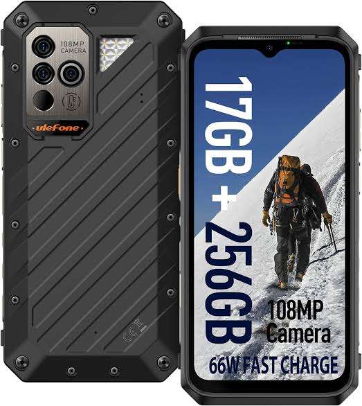 Rugged Power Armor 19T, Android 12, 256GB Storage, 17GB Ram, Water Resistant, Dual Sim, Fingerprints