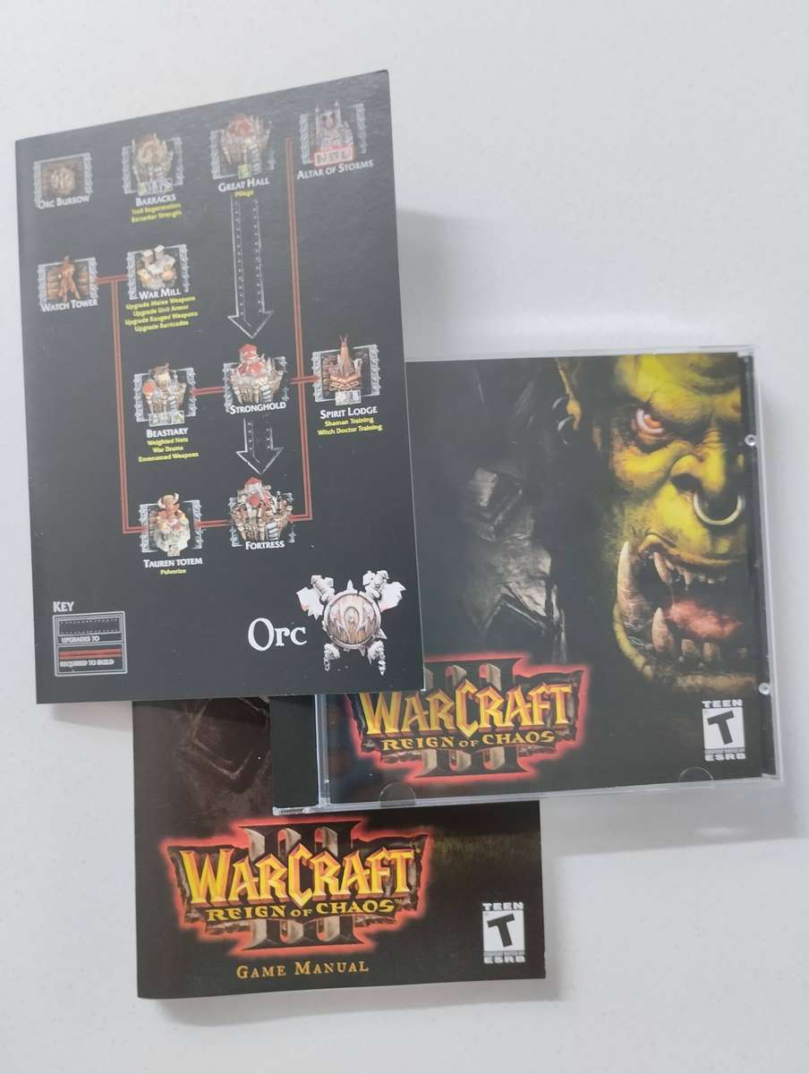 Warcraft III & The Frozen Throne Expansion Big Box PC CD-ROM Game Windows 2003