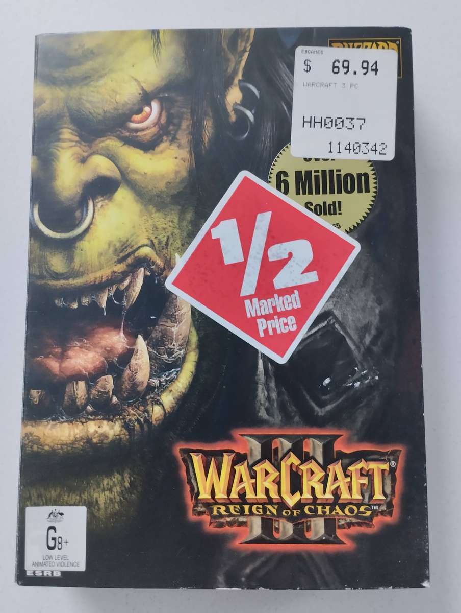 Warcraft III & The Frozen Throne Expansion Big Box PC CD-ROM Game Windows 2003