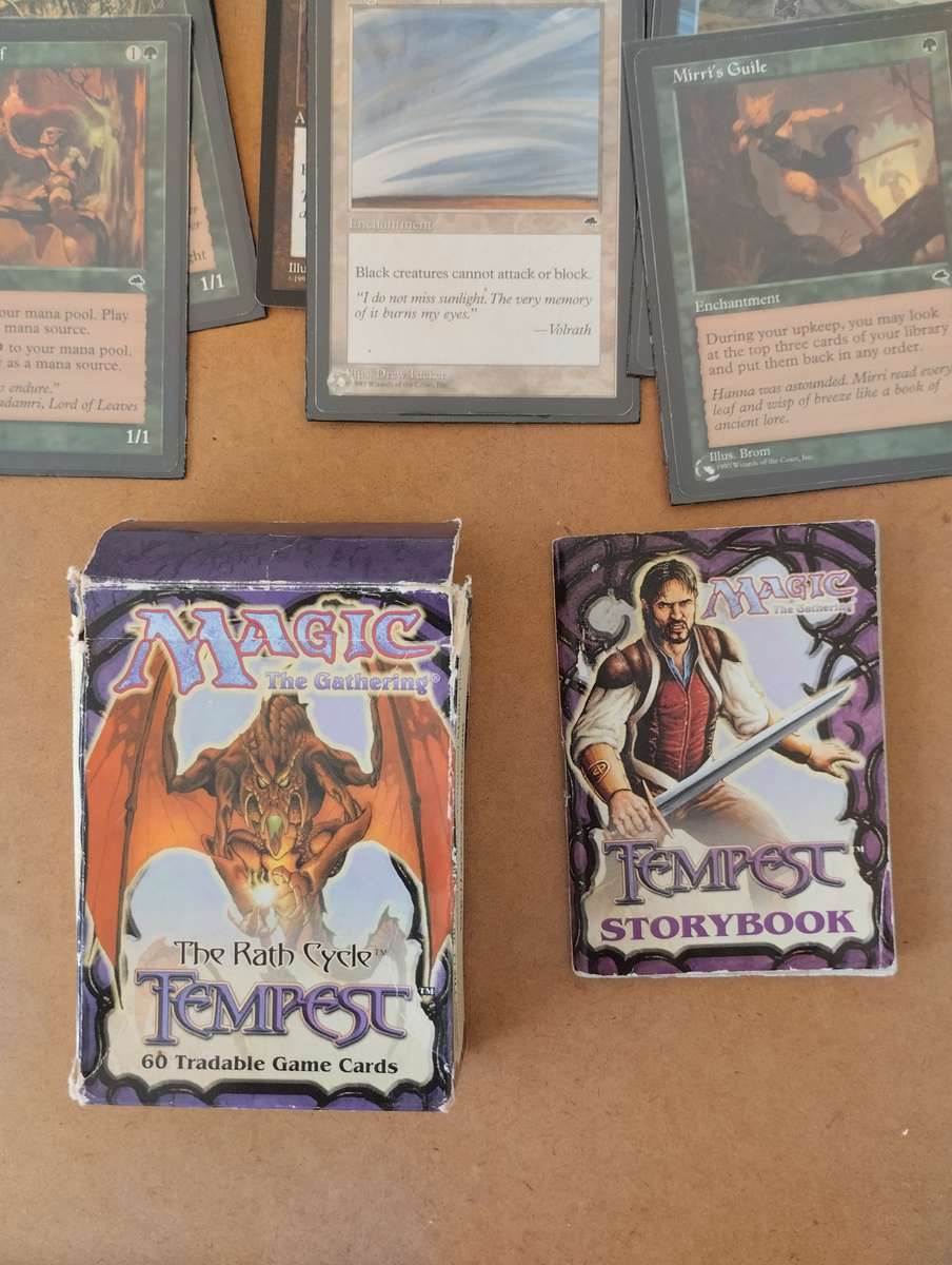 Magic: The Gathering Tempest Vintage Storybook and cards MTG