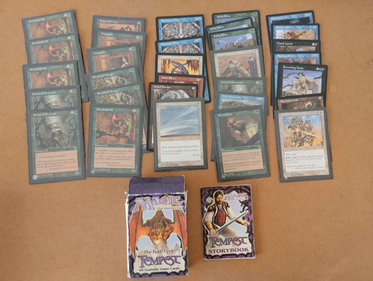 Magic: The Gathering Tempest Vintage Storybook and cards MTG
