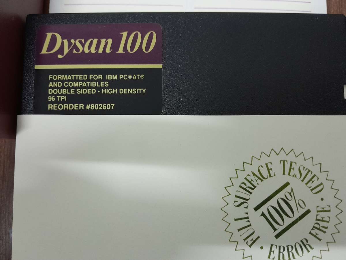 Dysan 100 - 10 Floppies - Double Sided - High Density 96 TPI(Opened, not tested)