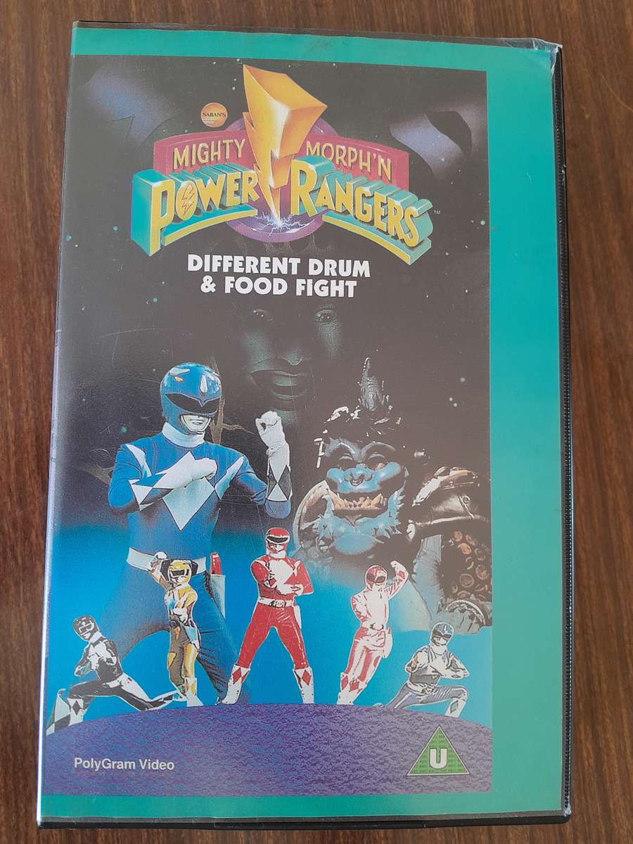 Classic Mighty Morphin Power Rangers VHS Tape Vol. 3 (Different Drum & Food Fight)