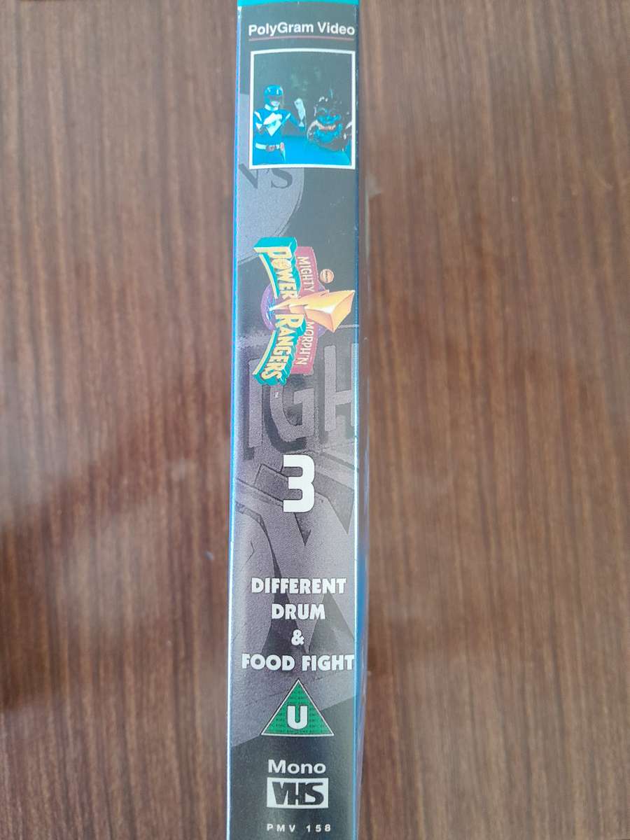 Classic Mighty Morphin Power Rangers VHS Tape Vol. 3 (Different Drum & Food Fight)