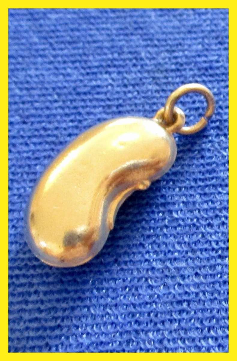 9 Carat Gold Antique Lucky Bean Charm London 1924