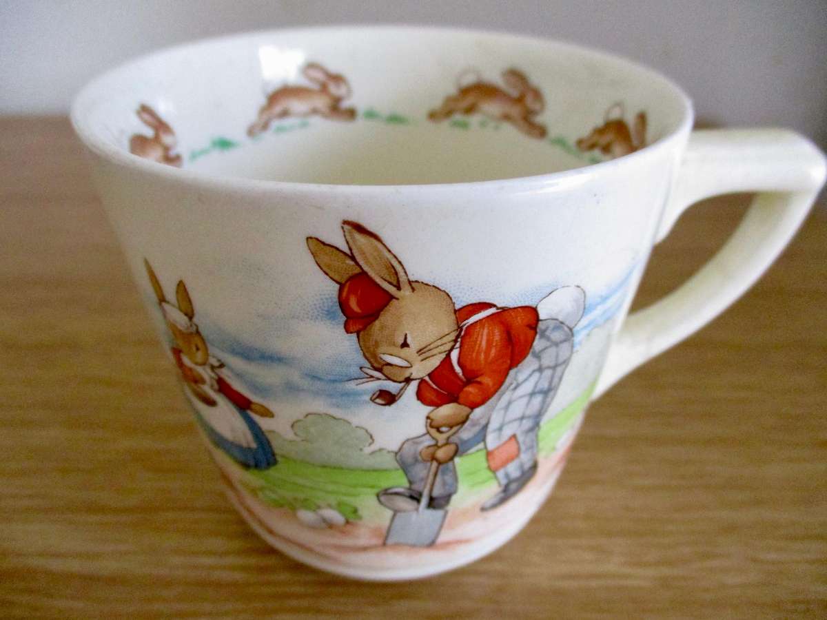 Rare Signed Bunnykins Trio by Royal Doulton