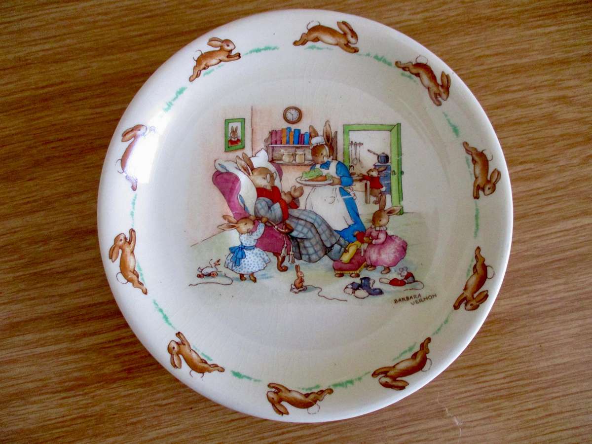 Rare Signed Bunnykins Trio by Royal Doulton