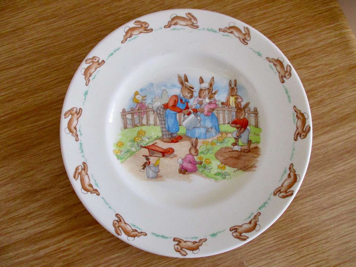 Rare Signed Bunnykins Trio by Royal Doulton
