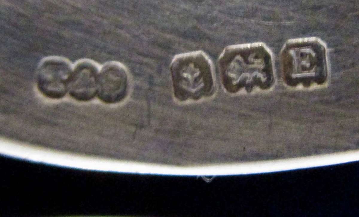 38 Grams Sterling Silver Floral Enamel Coffee Spoons Hallmarked