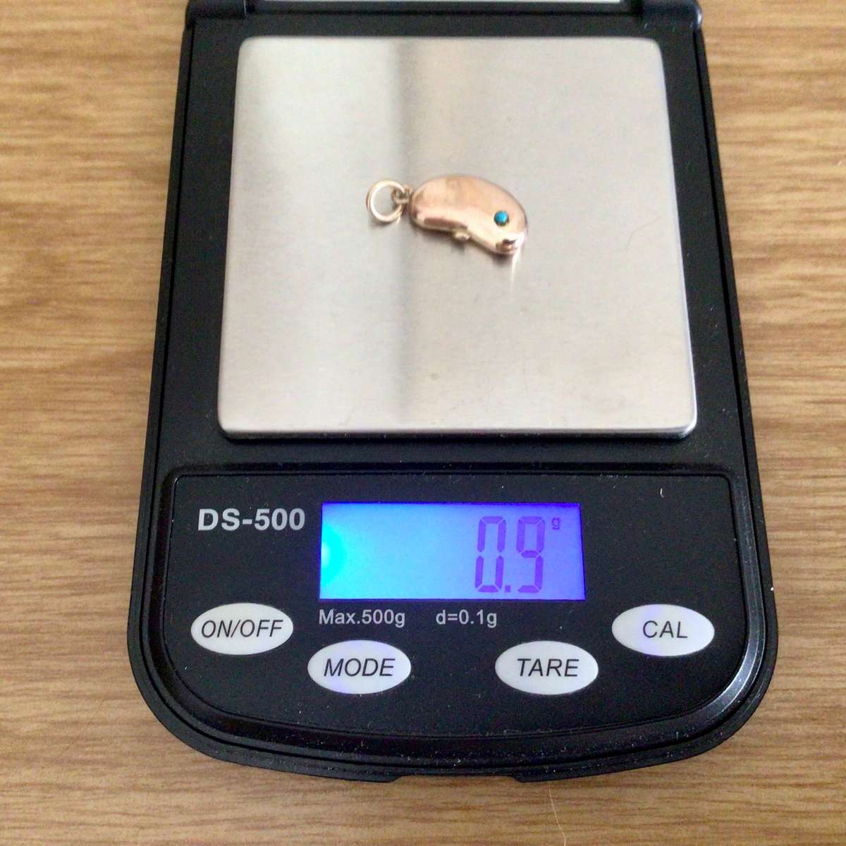 Nine Carat Gold Antique Lucky Bean Charm Birm. 1924!