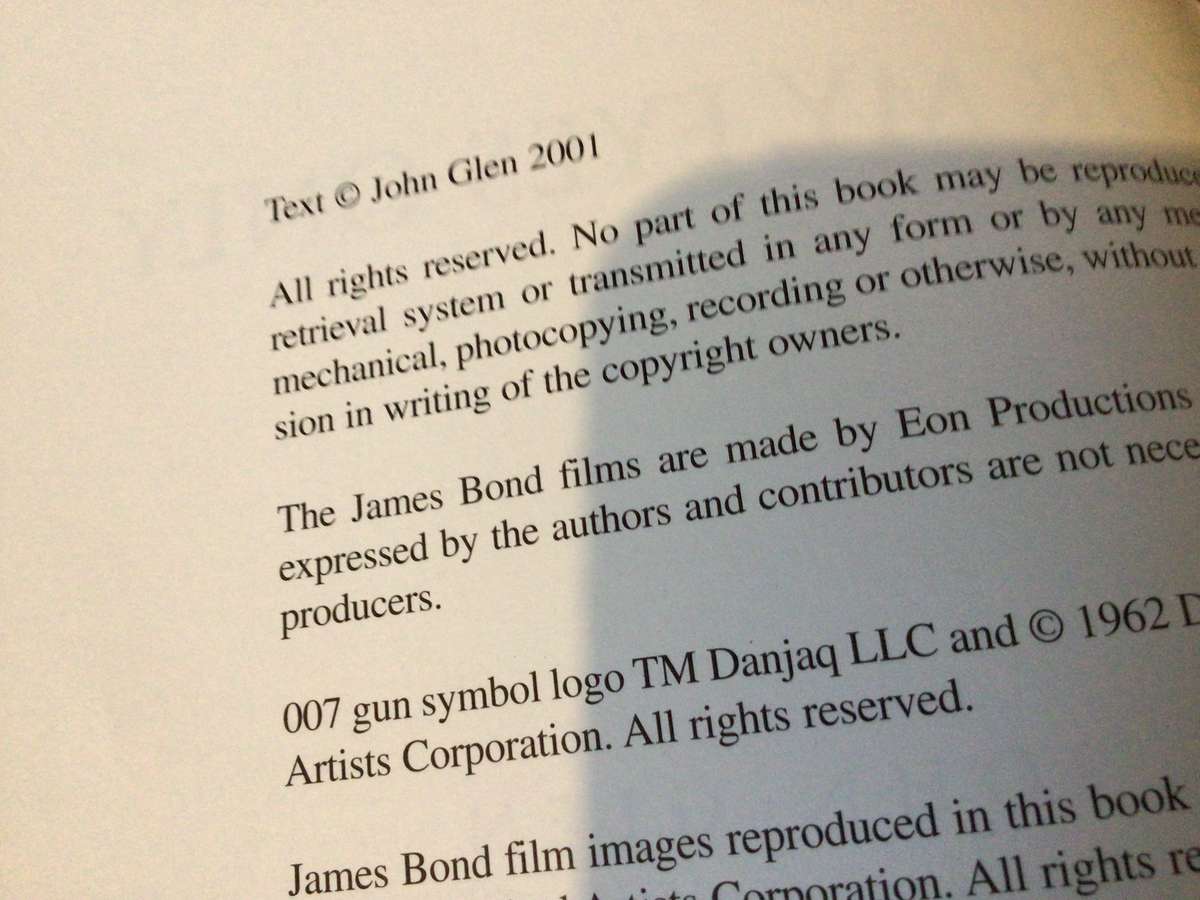 Hardcover Book FOR MY EYES ONLY by John Glen, James Bond Director