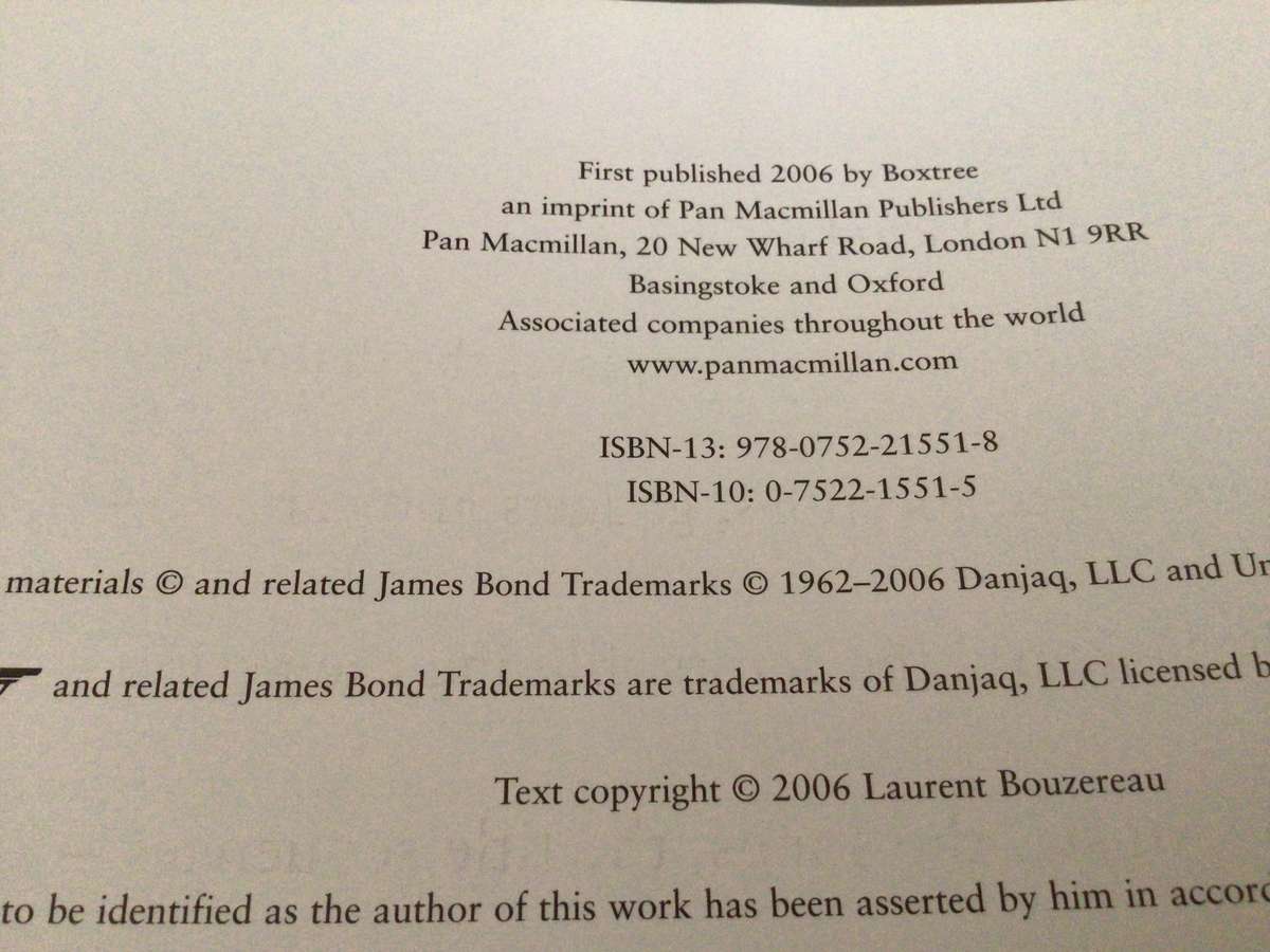 Hardcover Book THE ART OF BOND by Laurent Bouzereau