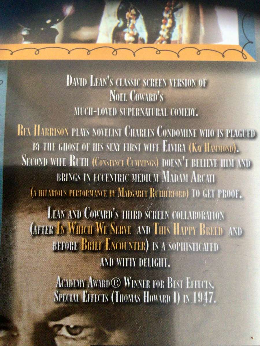 Rare - Blithe Spirit DVD Movie, Rex Harrison, Margaret Rutherford