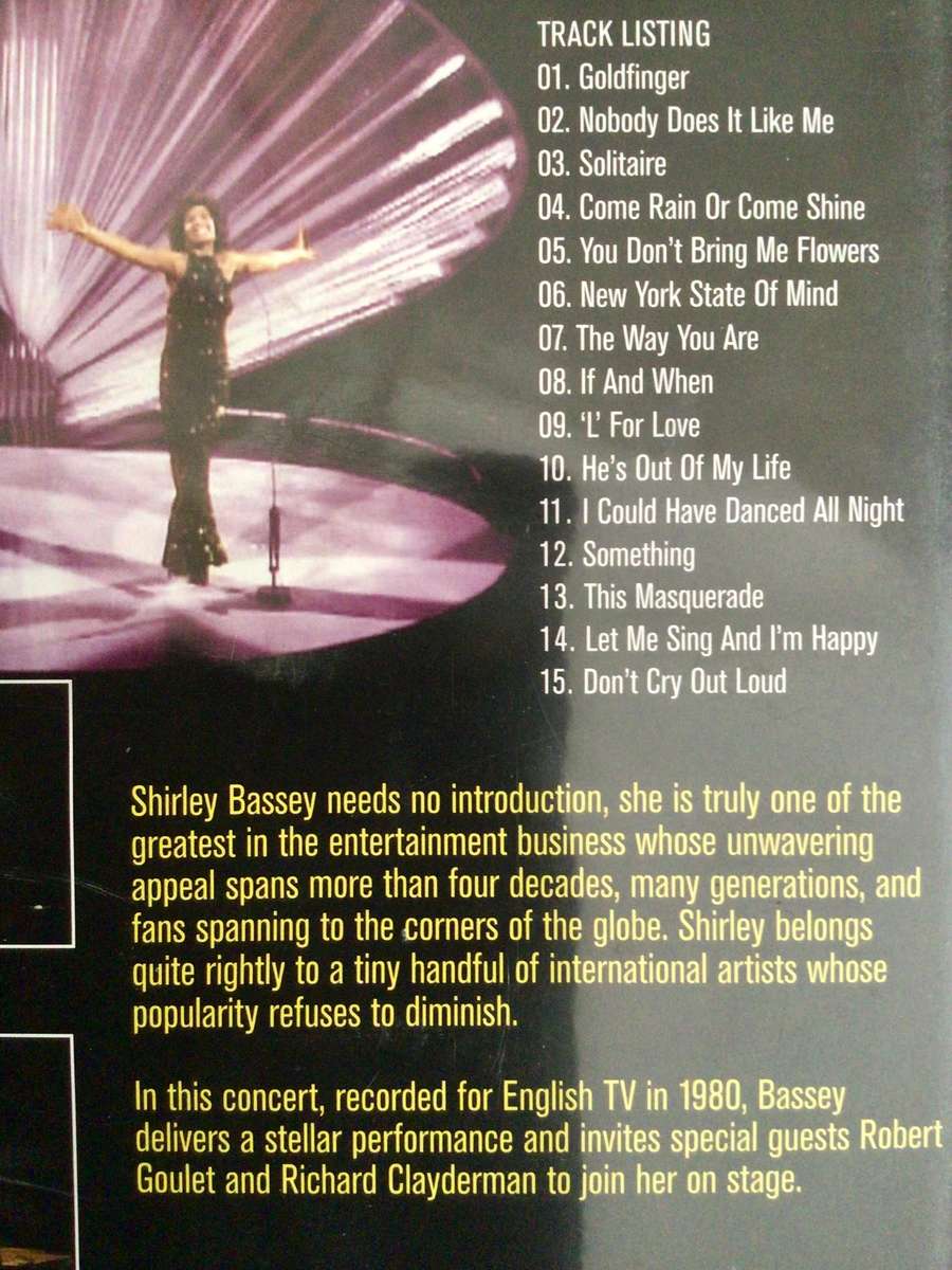 Shirley Bassey Concert Music DVD