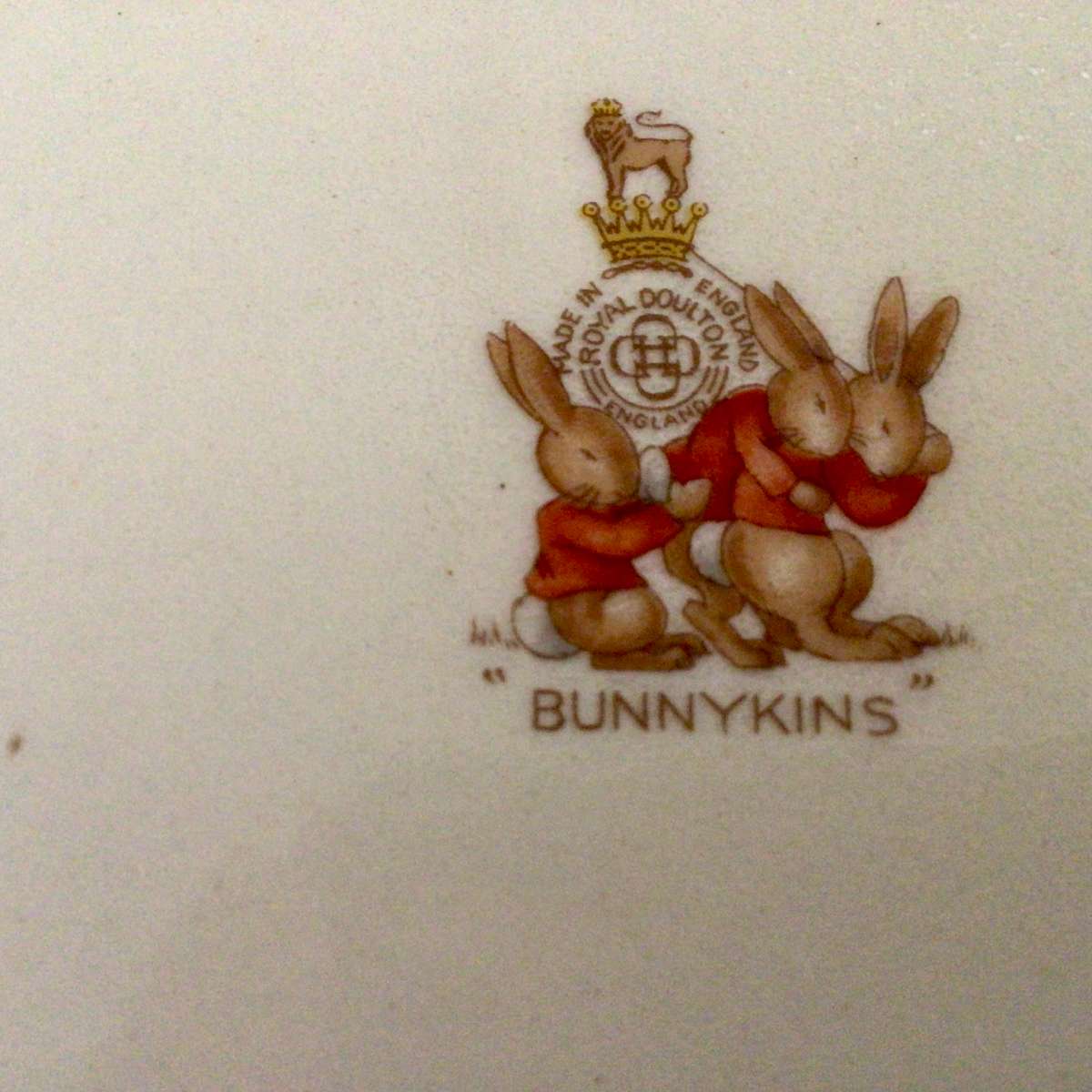WOW Vintage Signed Royal Doulton Bunnykins Bowl River Scene!